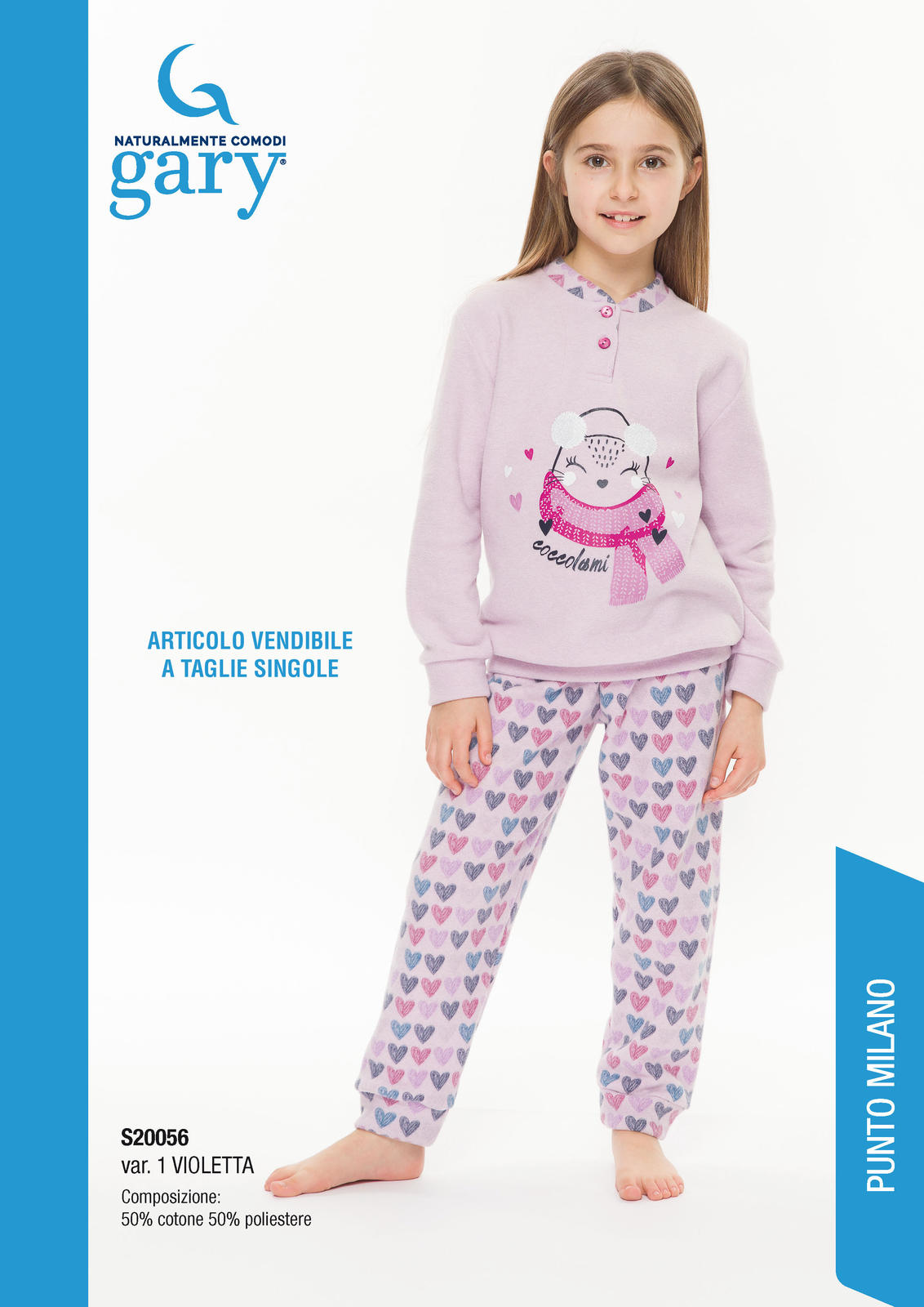 GIRL'S S/L PAJAMAS S20056 Tellini S.r.l. Wholesale Clothing